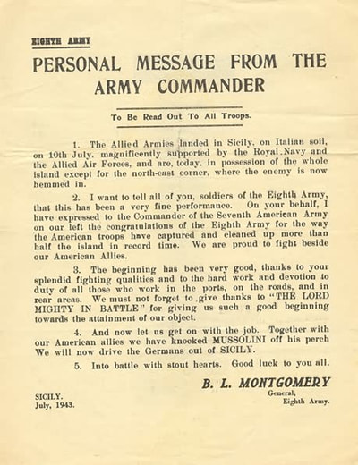 Personal Message, July 1943